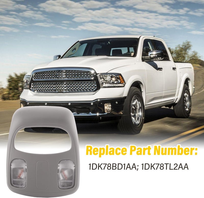 IFYKIM Overhead Console Dome Light LED Map Reading Light Lamp Assembly, Compatible with Dodge Ram 1500 2500 3500 4500 5500 Overhead Console 2002-2010 Replaces# 1DK78BD1AA 1DK78TL2AA 56049706AD/AF - Image 3